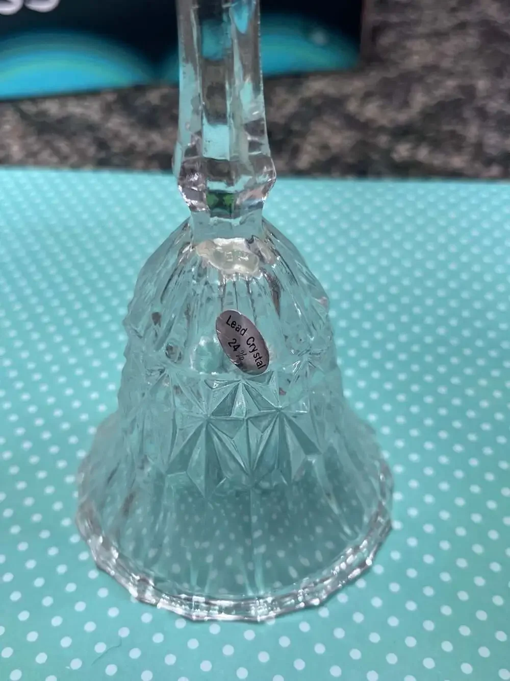 Vintage 24% Lead Crystal Decorative Table Bell